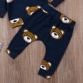 thumbnail image 6 of Franhais Baby’s Cartoon Bear Printed 2Pcs Suit, Pullover Sweater Top with Elastic Long Pants, 6 of 7
