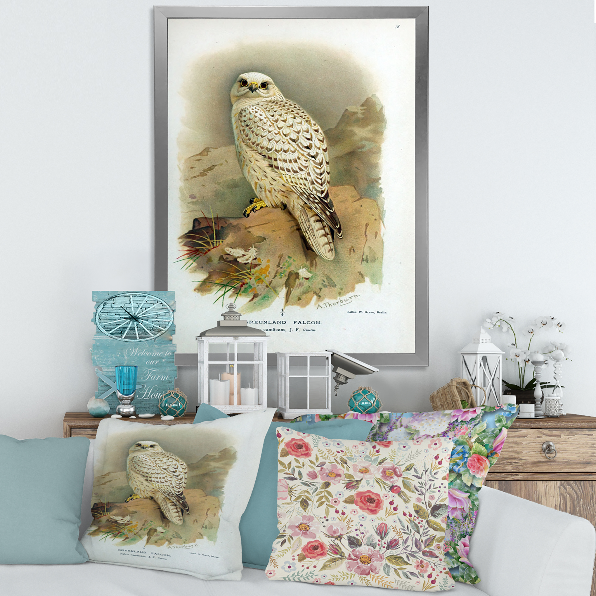 Designart 'Ancient Bird Life VII' Traditional Framed Art Print