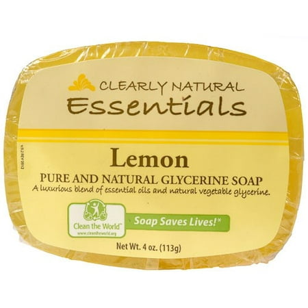 Lemon Natural Soap - Clearly Natural Glycerine Bar Soap, Lemon, 4 Oz