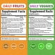 thumbnail image 2 of Suplemento BioSchwartz Daily Fruits & Veggies 180 cápsulas, 2 of 6