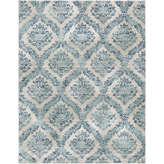 BoutiqueRugs Oaklyn Traditional, Transitional Area Rug - Navy, Ivory, Medium Gray - 2' x 2'11"