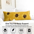 thumbnail image 3 of Boho Sunflower Body Pillow Cover – Soft & Breathable, Hidden Zipper, 20"x54", Vintage Floral Print with Butterflies & Bees – Gift for Side Sleepers, Pregnancy, Farmhouse Decor, 3 of 7