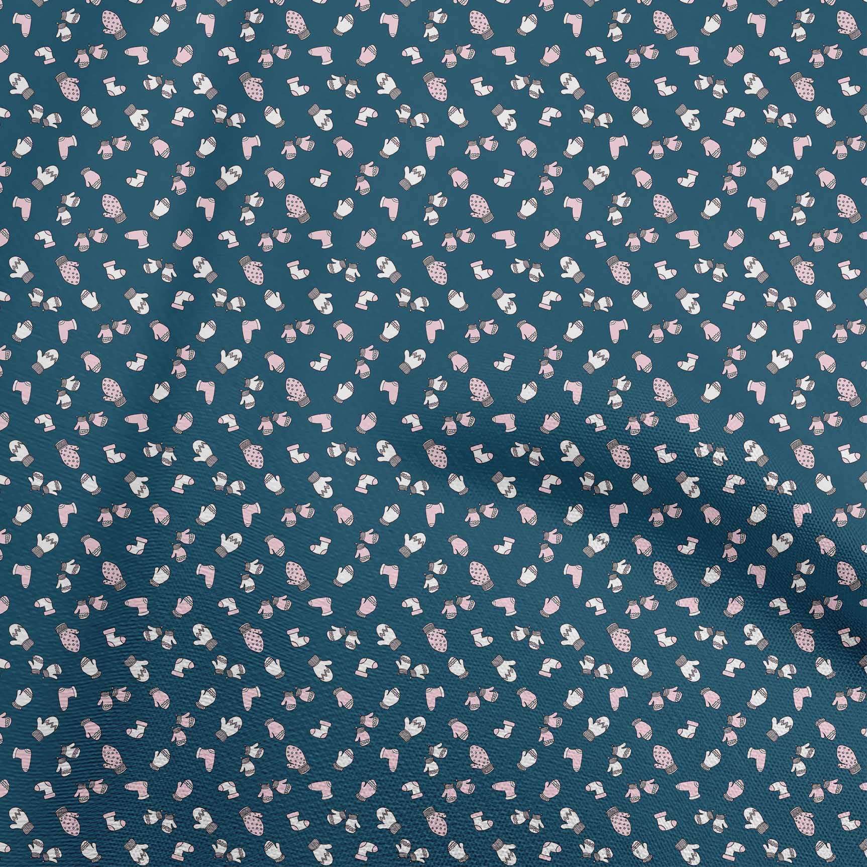 oneOone Viscose Jersey Blue Fabric Christmas Diy Clothing Quilting Fabric Print Fabric By Yard 60 Inch Wide
