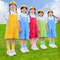 thumbnail image 6 of Ruyang Youth Shortalls for Girls Boys Classic Sleeveless Romper Soft Bib Overall Shorts School Jumpsuit Wide Leg Preppy Clothes, 6 of 8