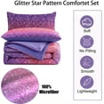 thumbnail image 4 of Flymme Girls Comforter Set Queen Size,3 Piece Bed in a Bag Queen Purple Pink Bedding Set with Pillowcases ,Soft and Breathable Bed Set for Bedroom Decor, 4 of 6