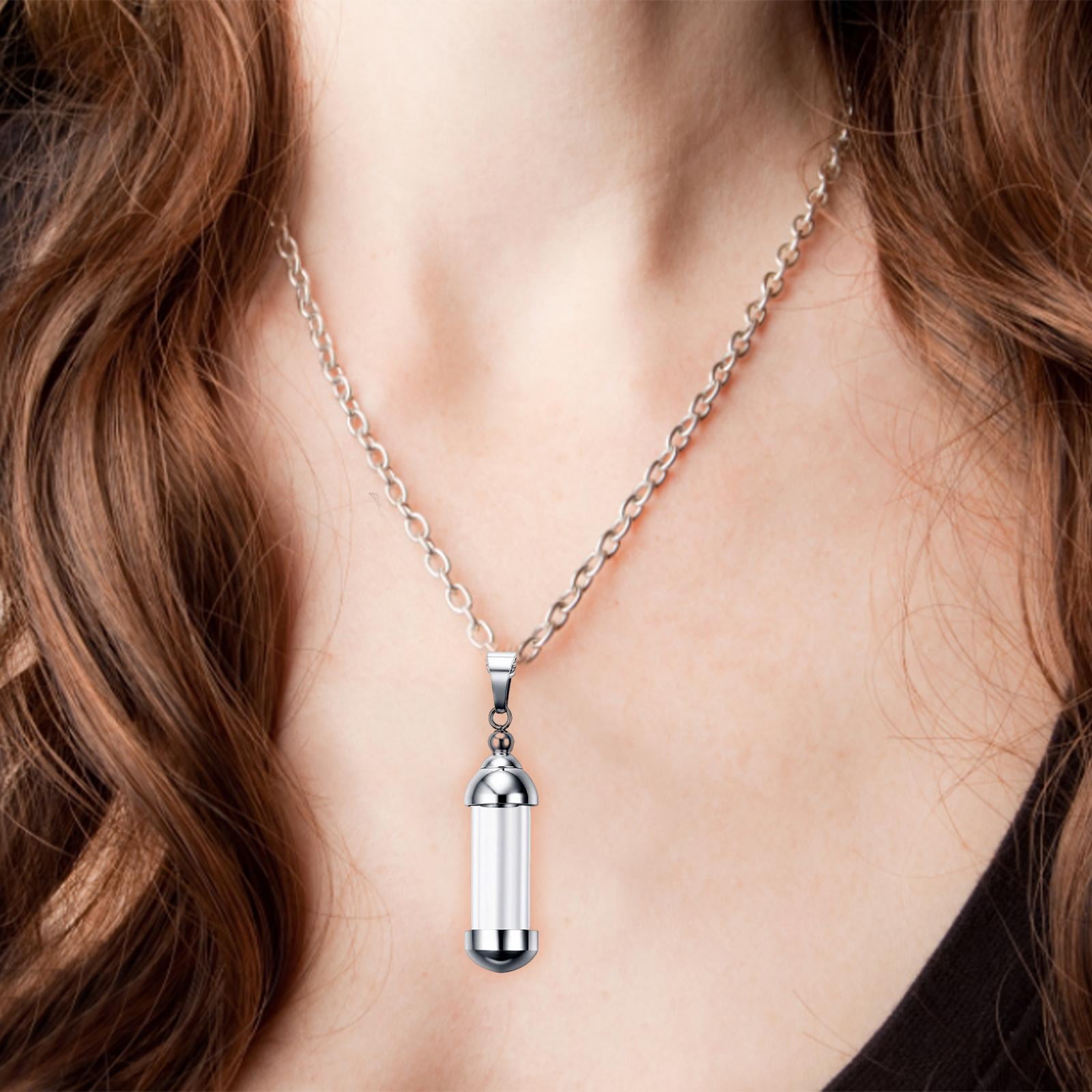 Glass vial necklace for ashes sale