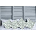 thumbnail image 2 of Ambesonne Flower Throw Pillow Cover 4 Pack, Japanese Spring Blossoms, 16", Pink Green, 2 of 5