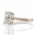 thumbnail image 2 of 3 Carat Emerald Cut Cubic Zirconia Solitaire Engagement Ring - White Gold Plated Sterling Silver, 2 of 2
