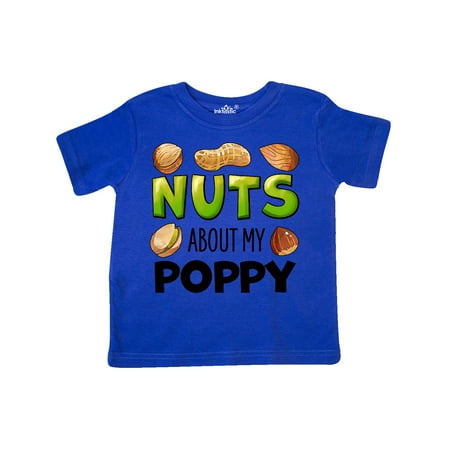 

Inktastic Nuts About My Poppy Peanut Almond Pistachio Gift Toddler Boy or Toddler Girl T-Shirt