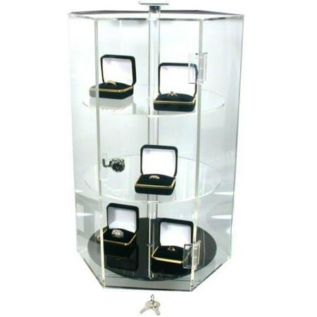display case jewelry revolving rotating locking acrylic counter clear dialog displays option button additional opens zoom