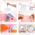 thumbnail image 6 of ZFITEI Balloon Arch Stand, 10ft & 9ft Adjustable Balloon Arch Kit with Water Fillable Base for Wedding Birthday Baby Shower Decoration Halloween Christmas Party Supplies, 6 of 7