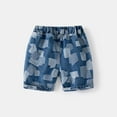 thumbnail image 4 of Cethrio Denim Shorts for Boys, Summer Elastic Waist Casual 2025 Shorts with Pockets Dark Blue Size 6 T, 4 of 9