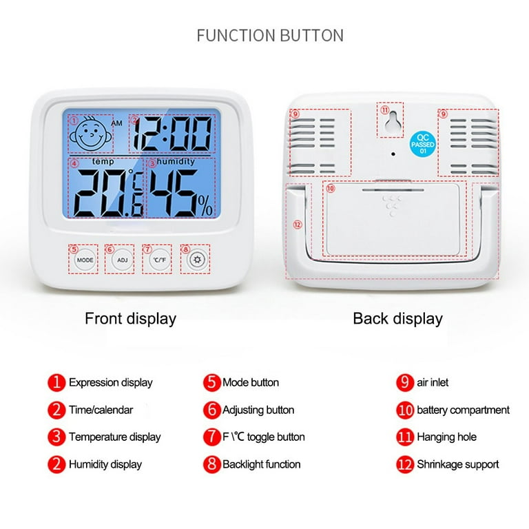 Great Choice Products 2X Digital Hygrometer Lcd Indoor Outdoor Thermometer  Temperature Humidity Meter