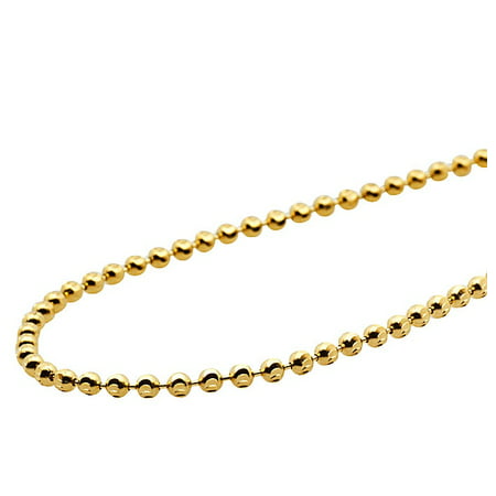 Solid 10K Yellow Gold Moon Cut Style Link Chain 1.5MM 18-30 Ins-28"