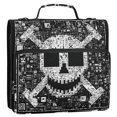 thumbnail image 2 of Haosy 3 Ring Zipper Binder with Shoulder Strap Waterproof Trapper Keeper 2 Inch D-Ring 500 Sheets Capacity, Skull Pixel Art, 2 of 8