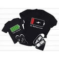 thumbnail image 3 of 100% Charged & Low Battery Toddler & Women's T-Shirts Funny Matching Set Mom Gift Black Medium / Child Black 3T, 3 of 6