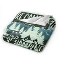 thumbnail image 2 of Wijzvio Happy Campers Throw Blanket Soft Fuzzy Fleece Blanket For Couch Bed Living Room Decoration 40"X30", 2 of 9
