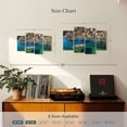 thumbnail image 3 of Elephant Stock Menorca Beach Town Wall Art - Horizontal Multi Panel Canvas - Living Room Wall Decor - Beach Multi Panel - Teal And Blue Decor - 24" x 14", 3 of 4