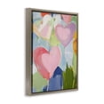 thumbnail image 2 of Stupell Industries Modern Pink Hearts Abstraction Brown Floating Frame Canvas Art, 17 x 21, by The Prints Vibe, 2 of 8