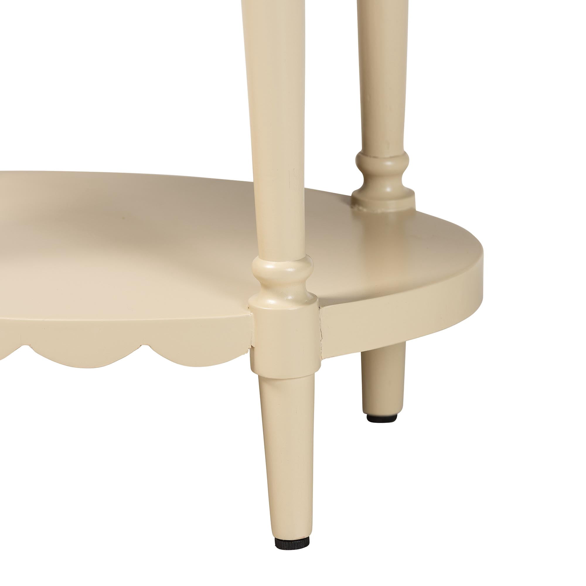 bali & pari Liba Farmhouse End Table, 1-Drawer, Biscotti Beige