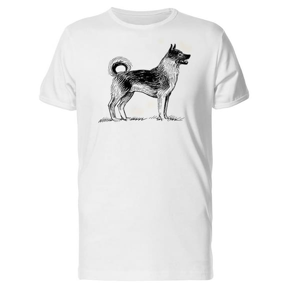 Hand Drawing Of A Husky Dog T-Shirt Men -Image by Shutterstock, Male 3X-Large