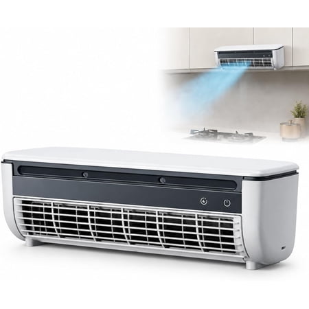 White Mini Split Air Conditioner | Wall Mounted Ductless Portable AC Unit with Remote Control, 3 Speed Cooling Fan for Bedroom, Kitchen, Office