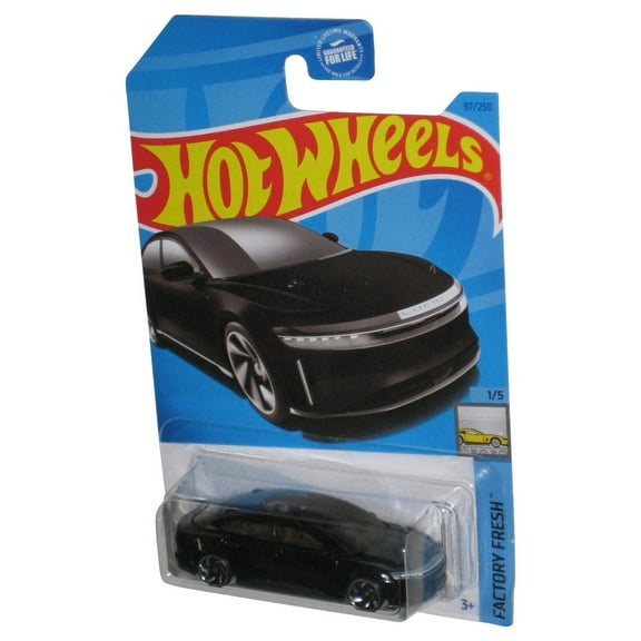 Hot Wheels Factory Fresh 1/5 (2021) Black Lucid Air Toy Car 97/250