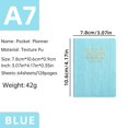 thumbnail image 2 of Bxaolu Pocket A7 Mini Planner Notebook | Small 2026 Daily Planner Notepad Tiny Lined Journal for Office Home Writing Supplies (Blue), 2 of 9