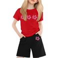thumbnail image 2 of XDZJLR Tenues pour Fillettes, T-Shirt à Manches Courtes Col Rond Imprimé pour Enfants, Mode Urbaine Mignon 3-4 Ans, 2 of 5