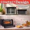thumbnail image 3 of Gourmia 4-Slice Air Fryer Toaster Oven — Digital Countertop Oven with 12 Presets, Stainless Black, 3 of 12