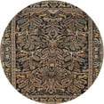 thumbnail image 1 of Ahgly Company Indoor Round Traditional Dark Almond Brown Persian Area Rugs, 3' Round, 1 of 6