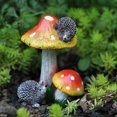 thumbnail image 4 of Fairy Mushroom Miniature Mushrooms Ornaments Hedgehog Outdoor Mushroom Figurine Fairy Garden Accessories Decor Small Garden Decoration, 4 of 4