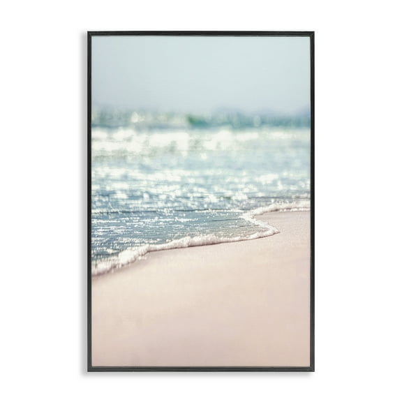 Stupell Industries California Summer Waves Nautical & Beach Photography Black Framed Art Print Wall Art, 12 x 18
