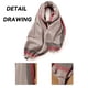 thumbnail image 3 of Bufandas para mujer Bufanda de invierno Bufanda clásica a cuadros Bufanda cálida Bufanda de invierno con tacto de cachemira Bufandas suaves de gran tamaño Chal grande de punto, 3 of 5