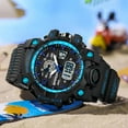 thumbnail image 3 of Womens Digital Sports Watch 5ATM Waterproof Watch LED Light Large Face Analog Multifunctional Wrist Watches with Alarm Stopwatch Calendar Hourly Chime, 3 of 6