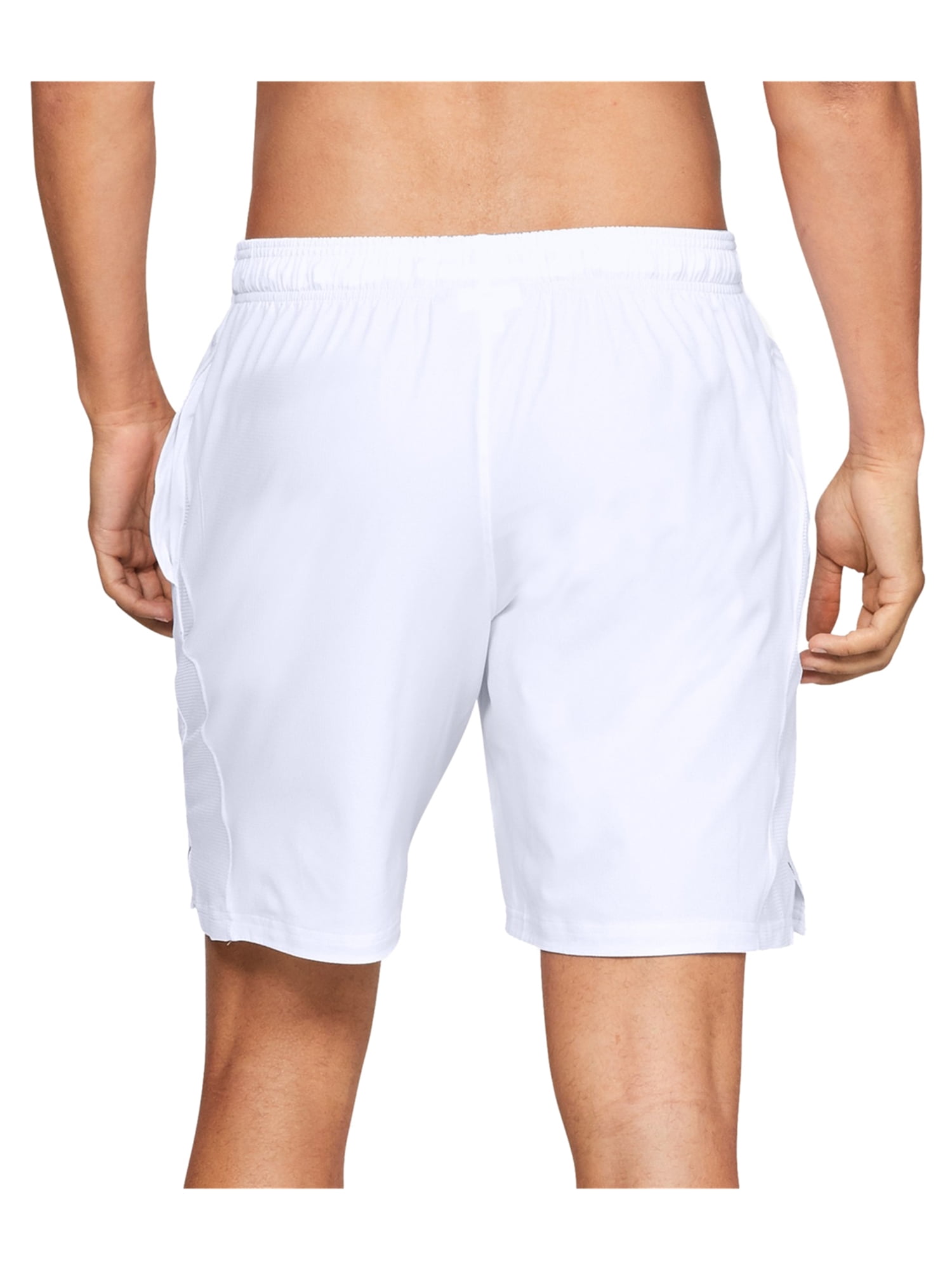 Under Armour Mens Cage Training Athletic Workout Shorts white S ...