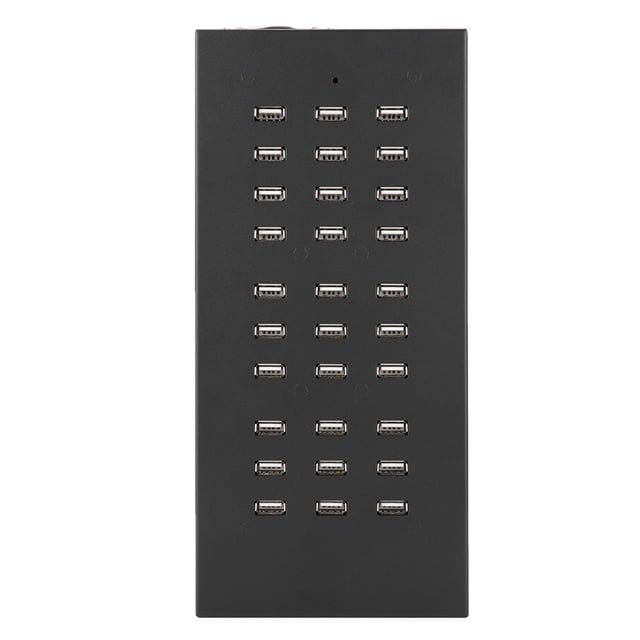 Eje Negro De 30 Puertos, Concentrador USB De Cargador Rápido, Para Tableta De Teléfono Móvil