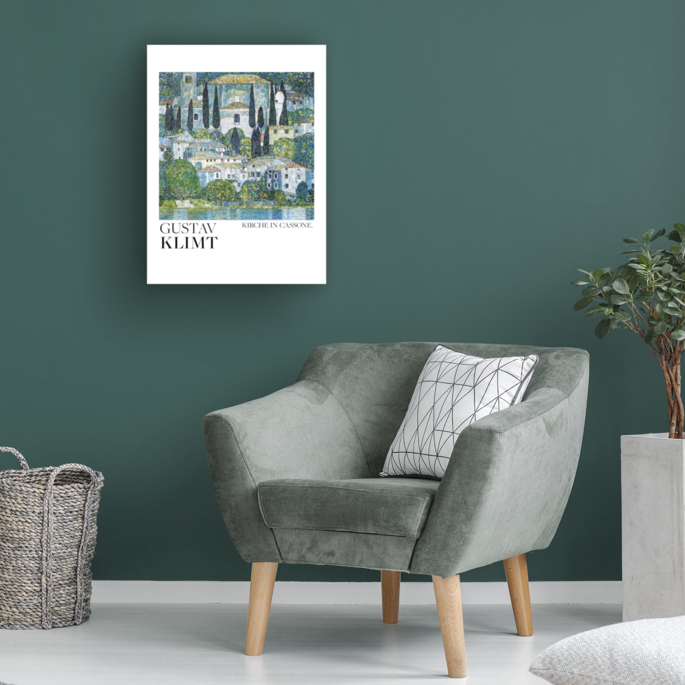 Canvas Wall Art - Pictufy  'Kirche In Cassone 1913 Poster' Wall Art for Living Room, Bedroom, or Office D?cor by Trademark Fine Art - 18 x 24 Inches