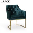 thumbnail image 1 of Chaise d'Appoint Moderne en Velours Bleu Sarcelle Polyvalent pour Transformer n'Importe Quelle Pièce, 1 of 6