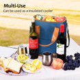 thumbnail image 7 of Tirrinia 6 Bottle Insulated Wine Carrier Bag Best Large Travel Cooler Totes with Detachable Divider and Adjustable Strap, 7 of 7