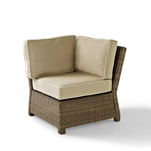 Crosley Furniture Bradenton Wicker Corner Outdoor Sectional Chair