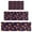 Halloween Treats Pattern, variant on Halloween Witch Spooky Icons Pattern Kitchen Rugs Sets Of 3,Kitchen Runner Rugs Non Skid Washable,Decorative Kitchen Floor Mats for Kitchen,Sink,Laundry,17"x30"+ 17"x47" + 17"x59"