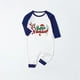 thumbnail image 3 of Pijamas familiares a juego de Navidad, diseño exclusivo, astas de reno, Feliz Navidad, conjunto de pijamas a cuadros azules, 3 of 3