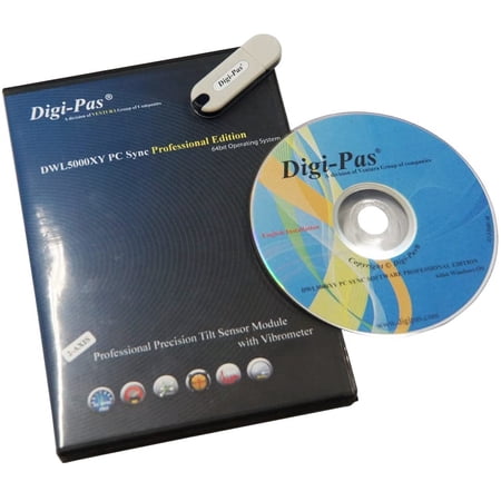 Digi-Pas 2-AXIS Precision Digital Inclination Sensor Module/Tilt Angle Sensor/Inclinometer/ DWL5000XY 0.002 /ft (0.2mm/M) NIST-Traceable (4. DWL5000XY PRO Software)