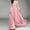 Pink, variant on ERTUTUYI Women's V-Neck Solid Color Short Sleeve Chiffon Waist Closing Evening Dress Pink M