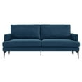 thumbnail image 4 of Modway Evermore Metal and Upholstered Fabric Sofa in Azure Blue, 4 of 5
