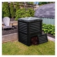 thumbnail image 6 of 80-Gallon Outdoor Composter - Large Open Lid & Bottom Exit - PP Material - Black/Green - Garden Yard Waste Bin - Quick Assembly - 23.5" x 23" x 32", 6 of 9
