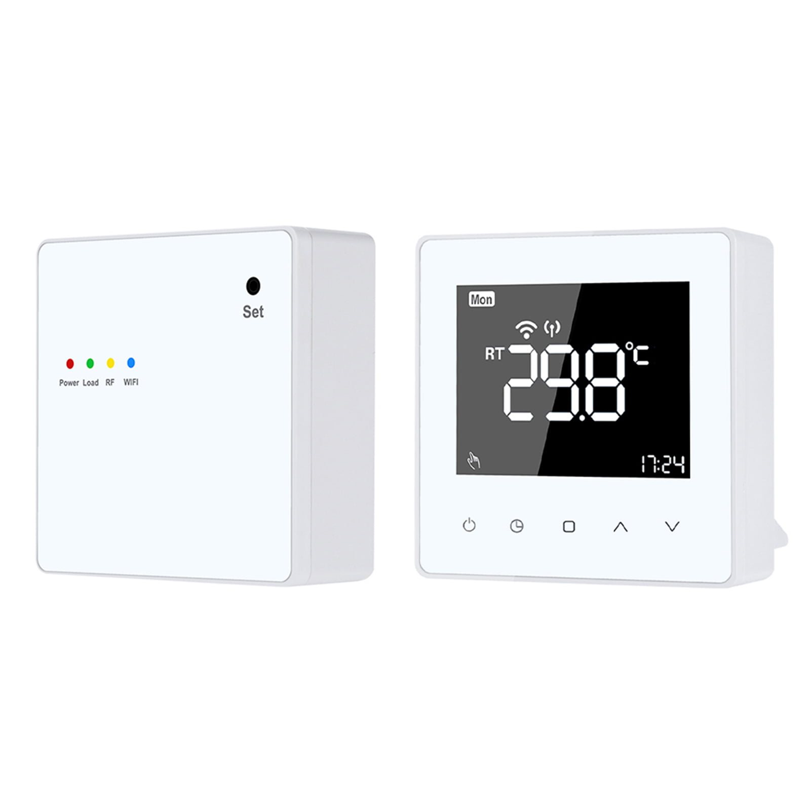 Install Kit Included Google Home Nassboards 3Amp Smart BECA WiFi Thermostat for Gas/Water Boiler Heating Touch Screen White Simple Installation WiFi Temperature Controller Compatible with Alexa