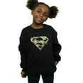 thumbnail image 2 of DC Comics Girls Supergirl Floral Shield Sweatshirt, 2 of 3