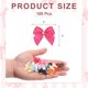 thumbnail image 2 of Uxcell 100 Pcs Mini Lazos de Cinta Rosa Roja con Perla de 1" Flores de Cinta Apliques para Manualidades DIY Lazos para el Cabello Costura Decoración de Bodas Fiesta Navidad, 2 of 5